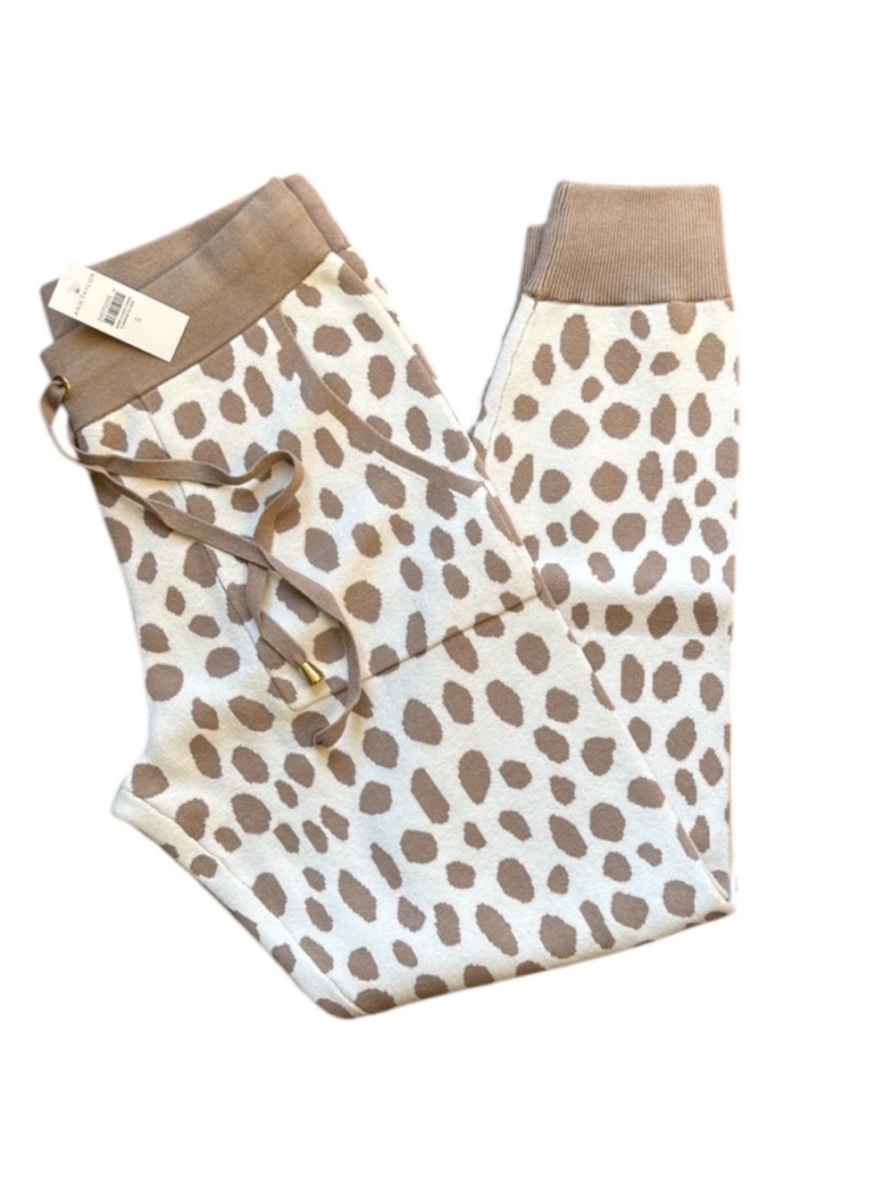 Ann Taylor Sweater Knit Leopard Print Joggers/ Pants